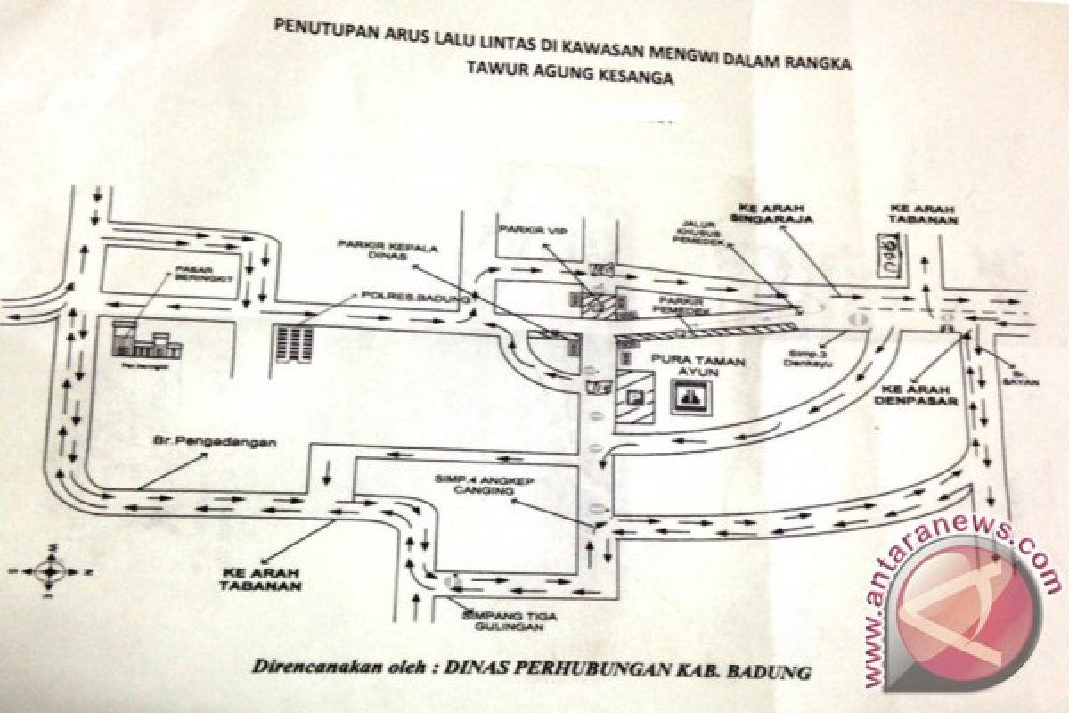 Arus Lalu Lintas Di Badung Dialihkan Sementara