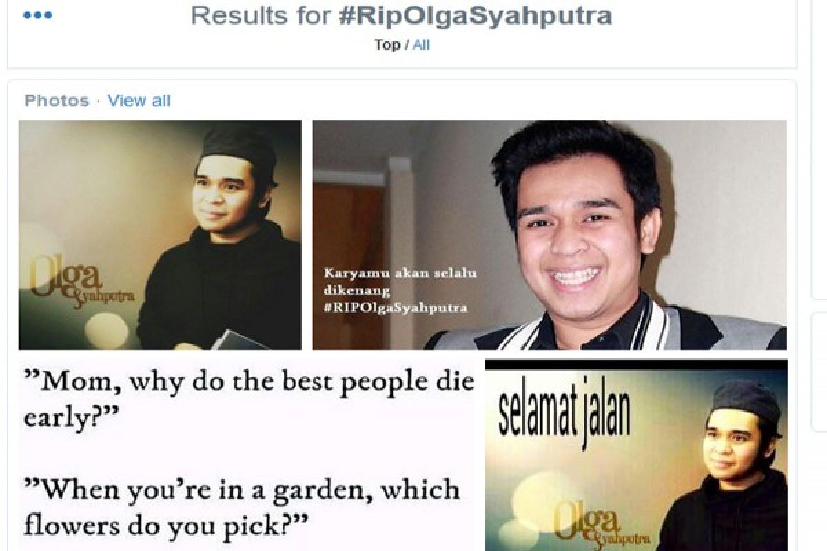 #RIPOlgaSyahputra lepas kepergian Olga