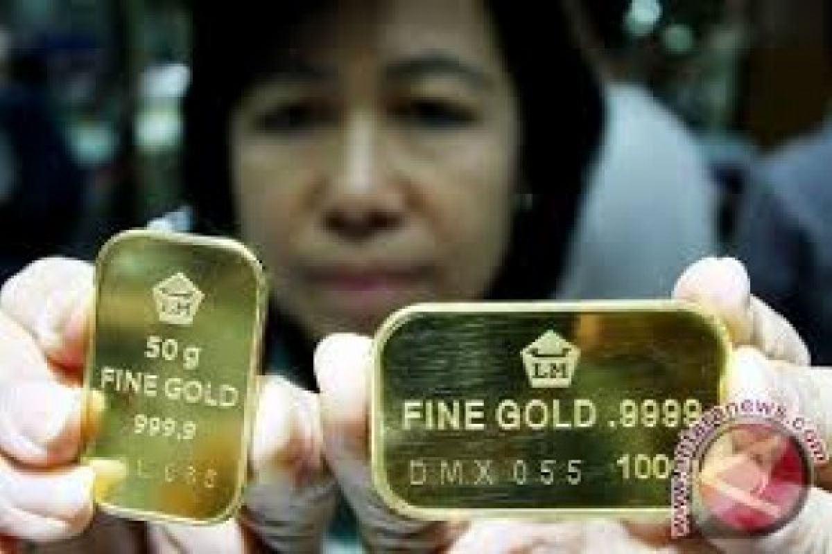 Harga emas naik ditopang penurunan dolar dan ekuitas AS