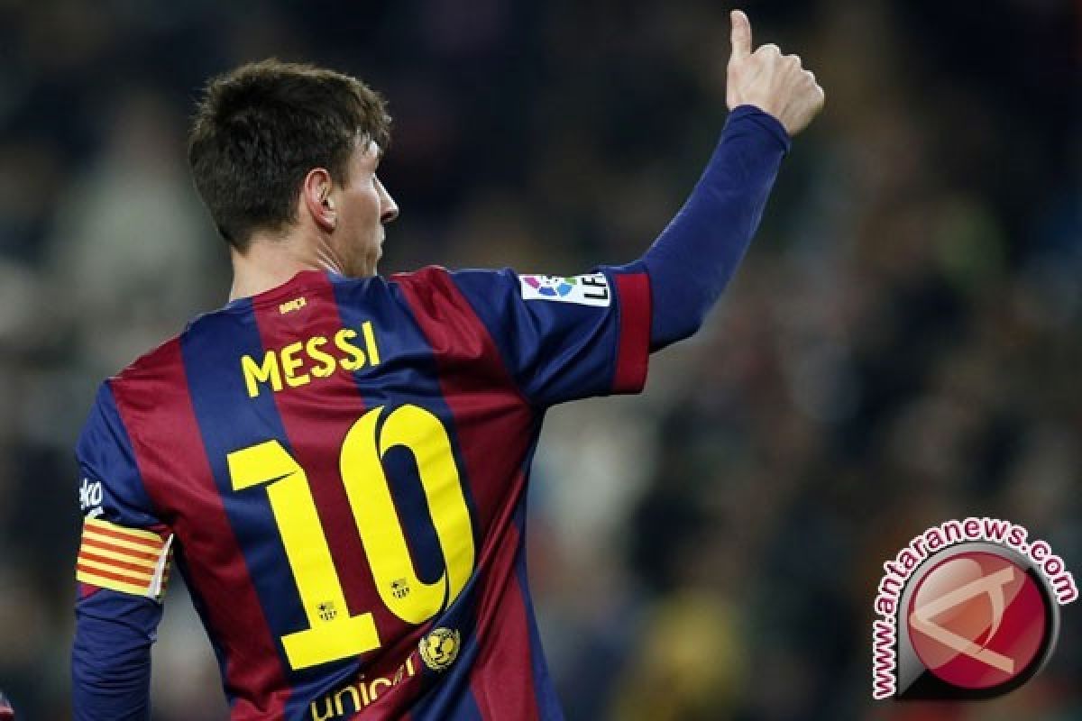 Messi dan Suarez pimpin pesta gol Barcelona