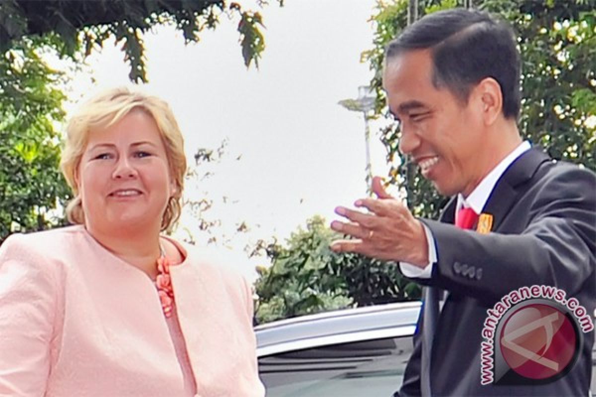 President Jokowi holds welcoming ceremony for Norwegian PM