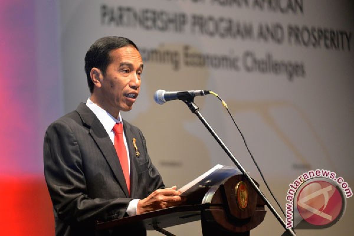 Presiden Jokowi sambut kedatangan kepala negara Asia Afrika