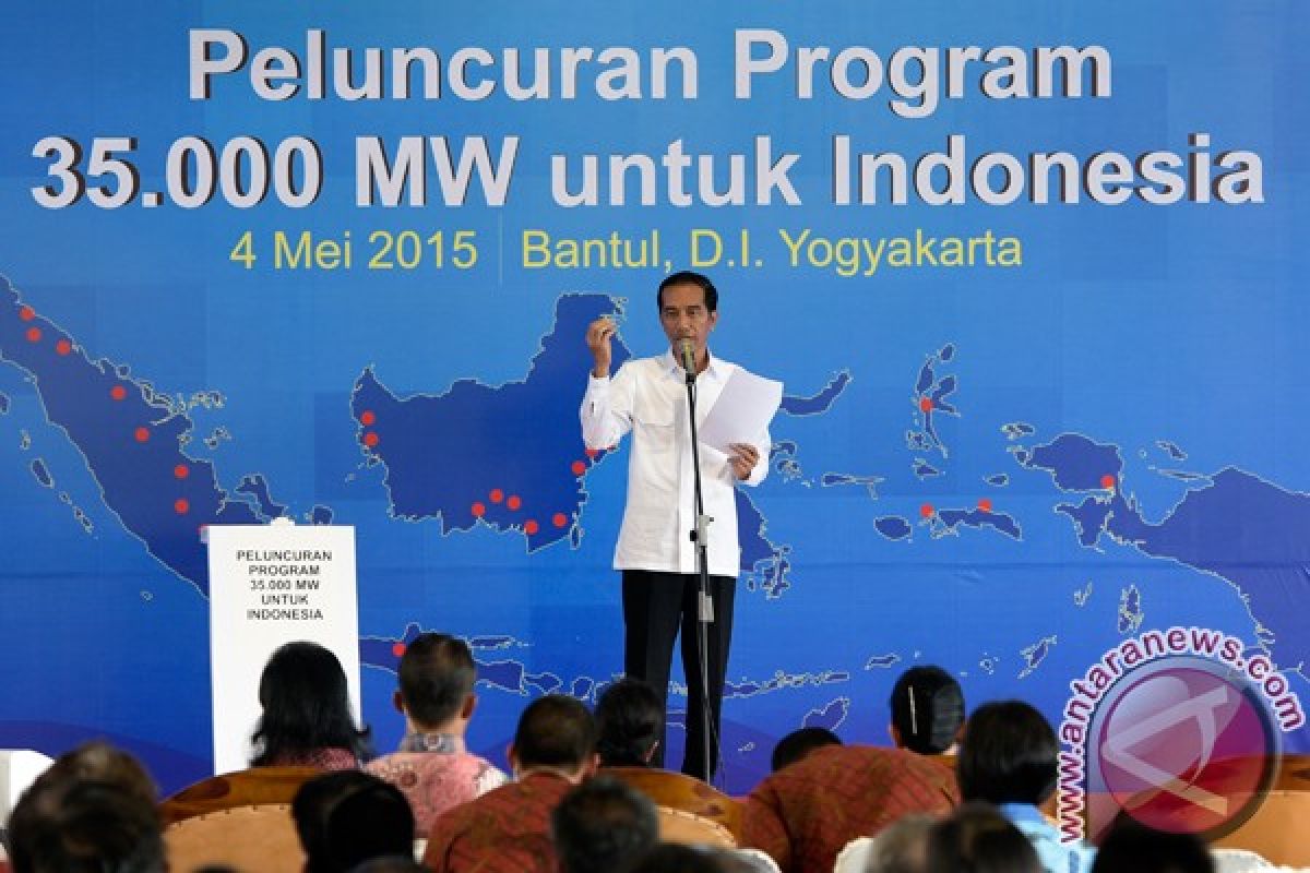 President Jokowi launches 35 thousand-MW power plant development program