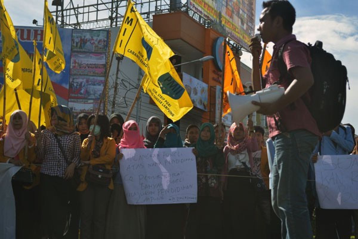 Mahasiswa Lampung Demo Soal Pendidikan, Buruh, Jurnalis