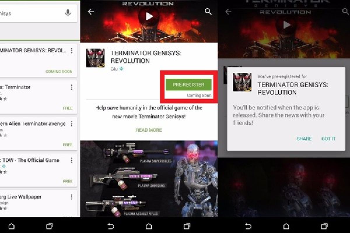 Pengguna Android kini dapat pesan aplikasi Play Store