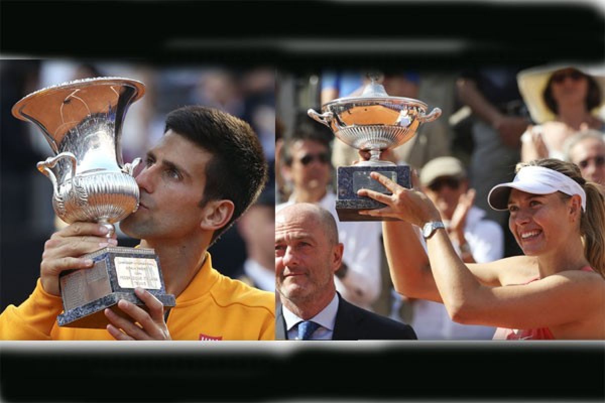 Djokovic dan Sharapova juara di Roma