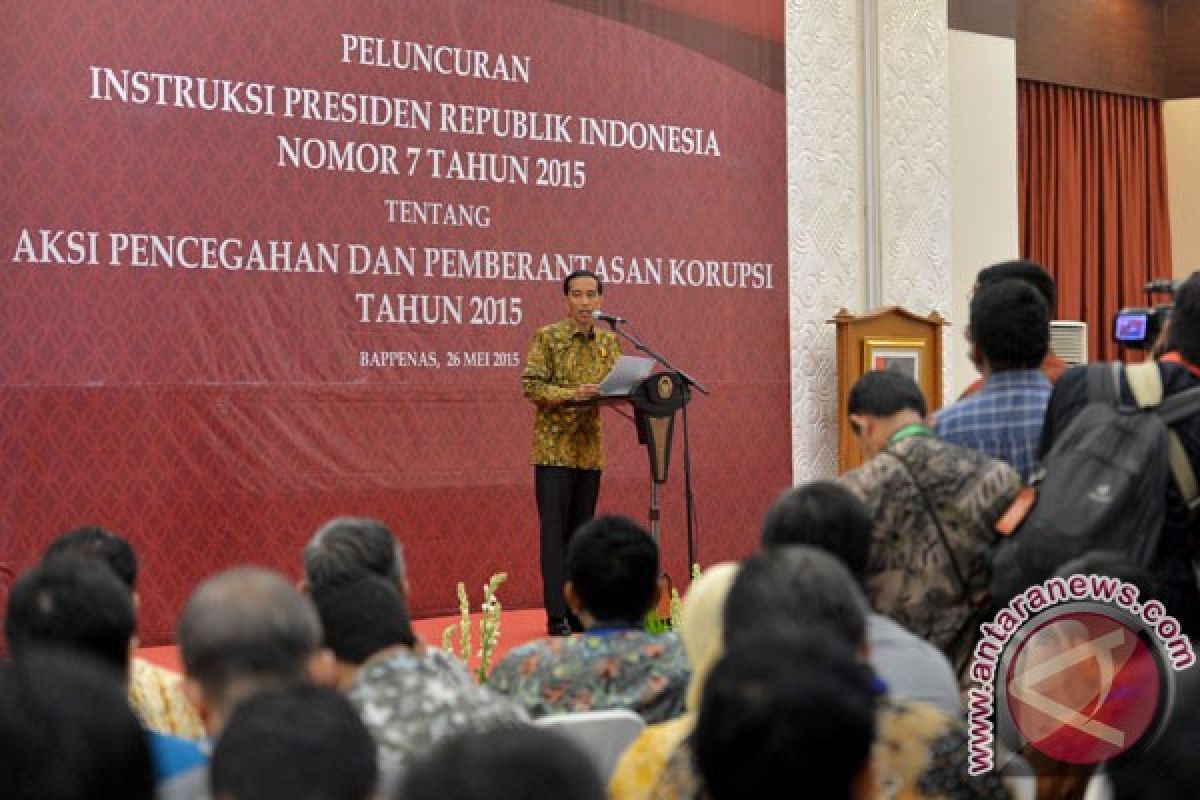 Presiden Jokowi luncurkan Inpres aksi pemberantasan korupsi