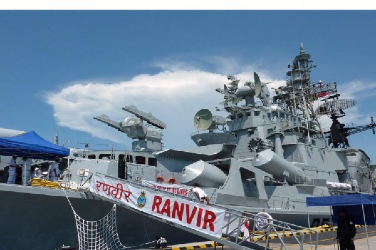 Arrival of Indian naval ships Ranvir and Shakti at Jakarta
