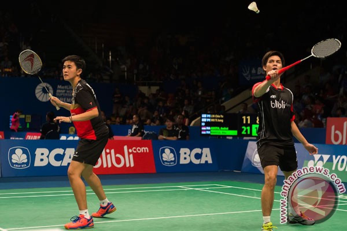 Andrei/Hendra terganggu kartu merah wasit