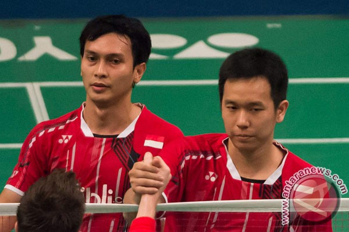 Hendra/Ahsan akhiri duet pada perempat final Korea