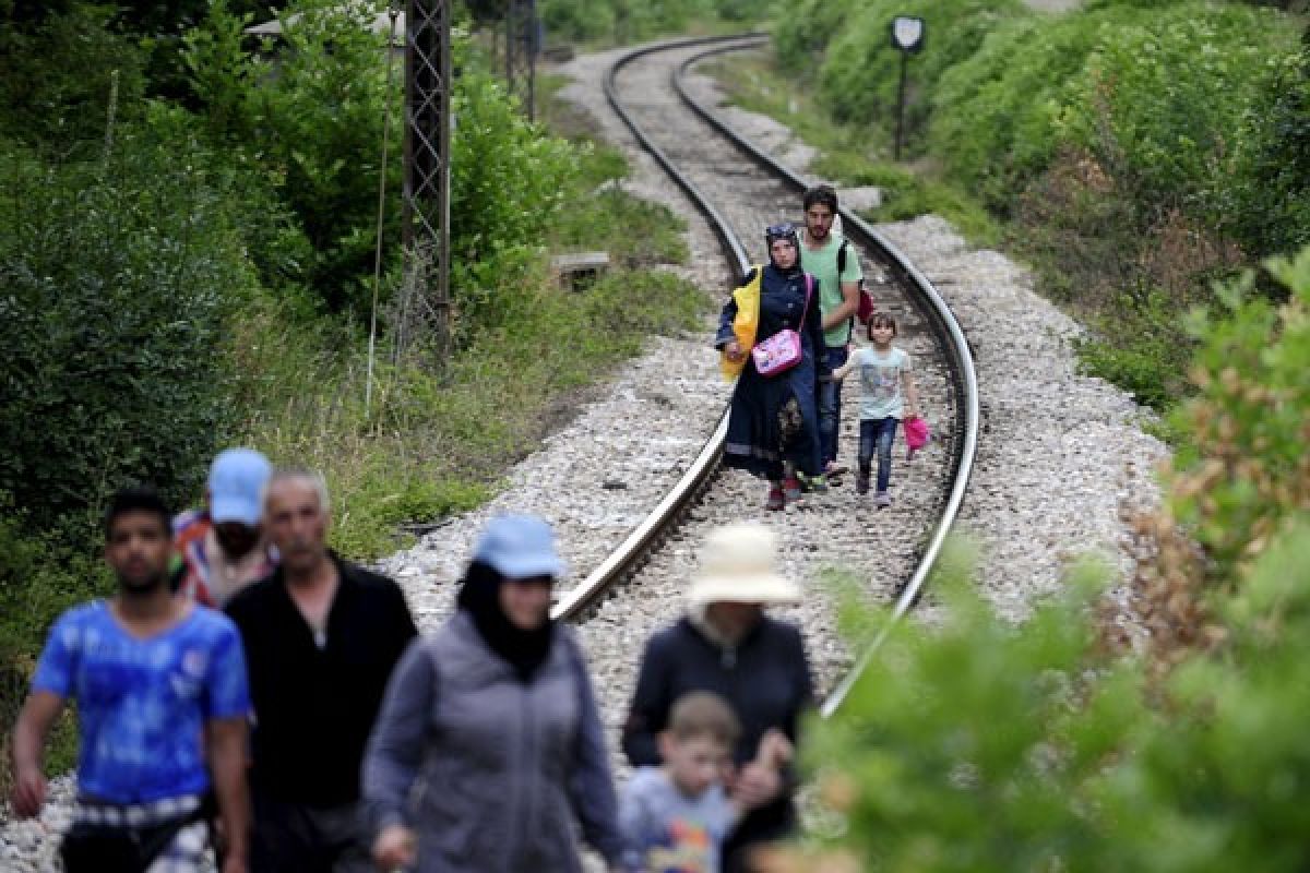 Ratusan migran nekad masuk jalan tol Hungaria