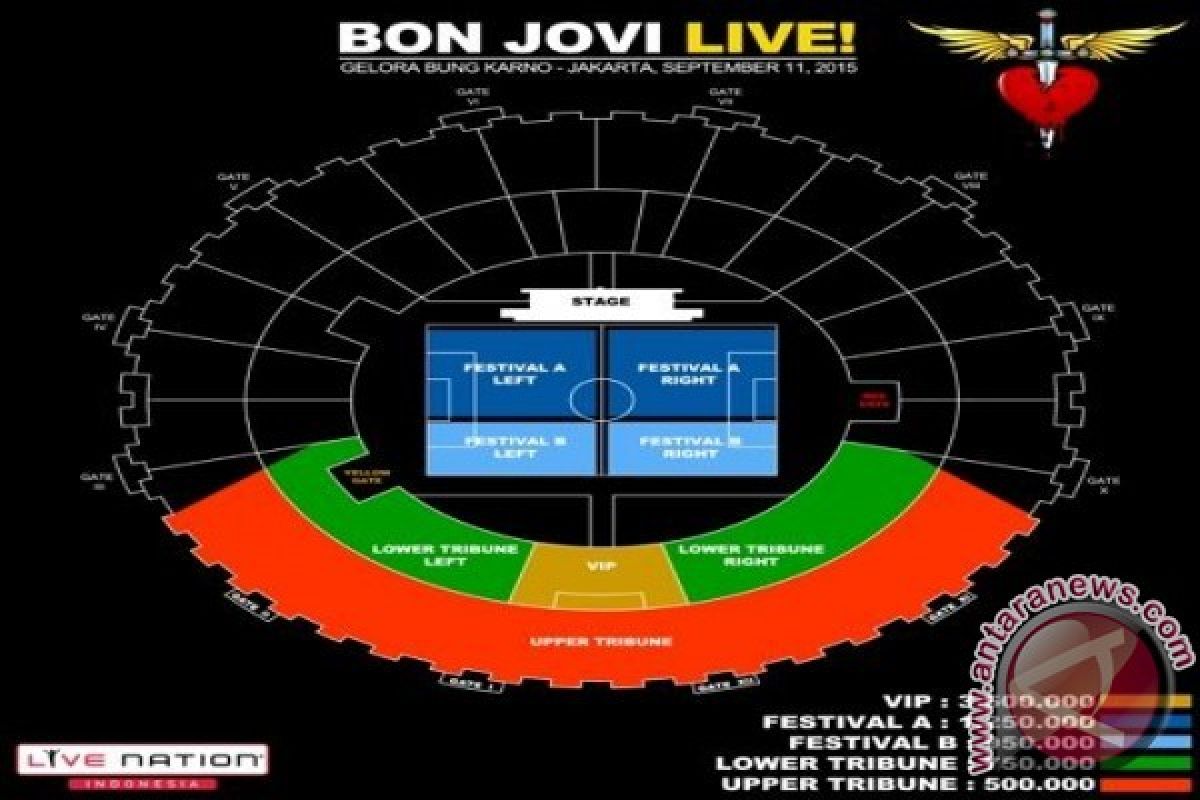  Tiket konser VIP Bon Jovi Jakarta habis