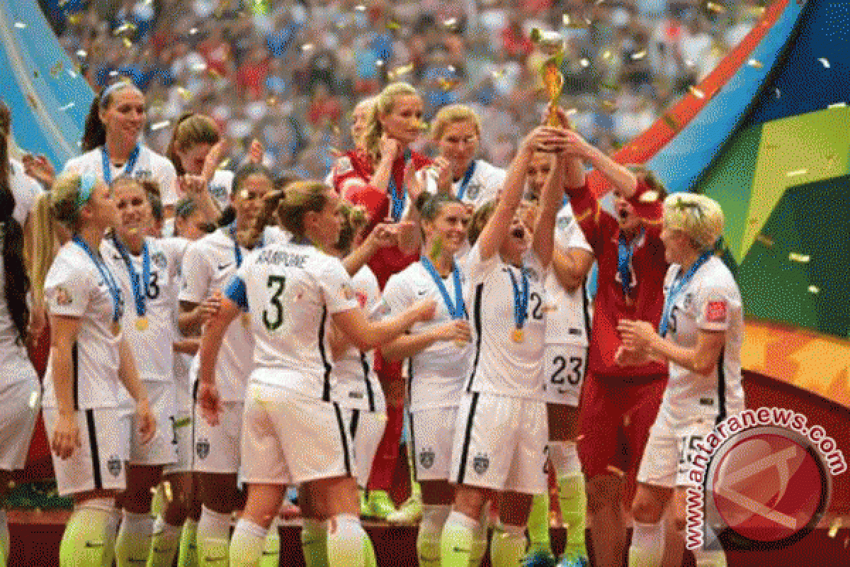 Ribuan orang rayakan sang juara Piala Dunia Wanita
