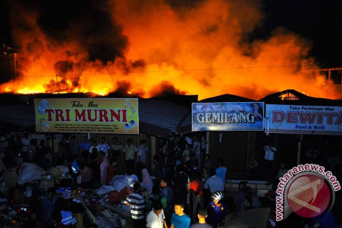 Kebakaran pasar di Riau tidak akibatkan korban jiwa
