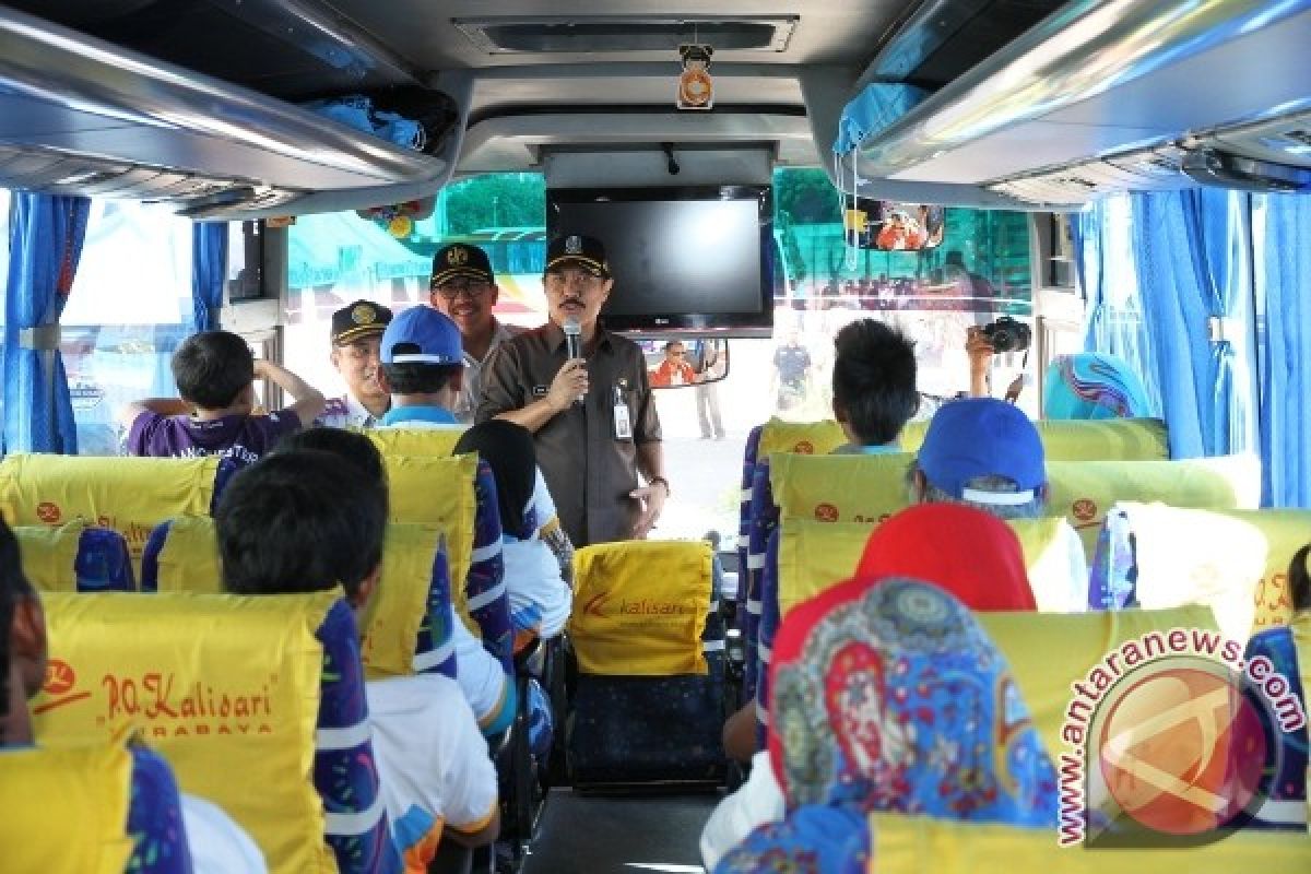 Trenggalek Kembali Berangkatkan Lima Bus Balik Gratis