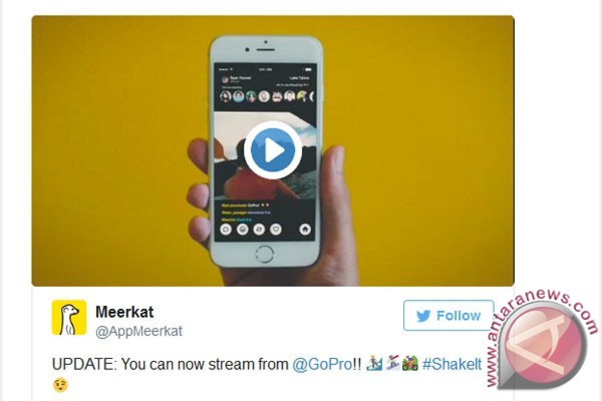  Aplikasi Meerkat kini terhubung dengan GoPro