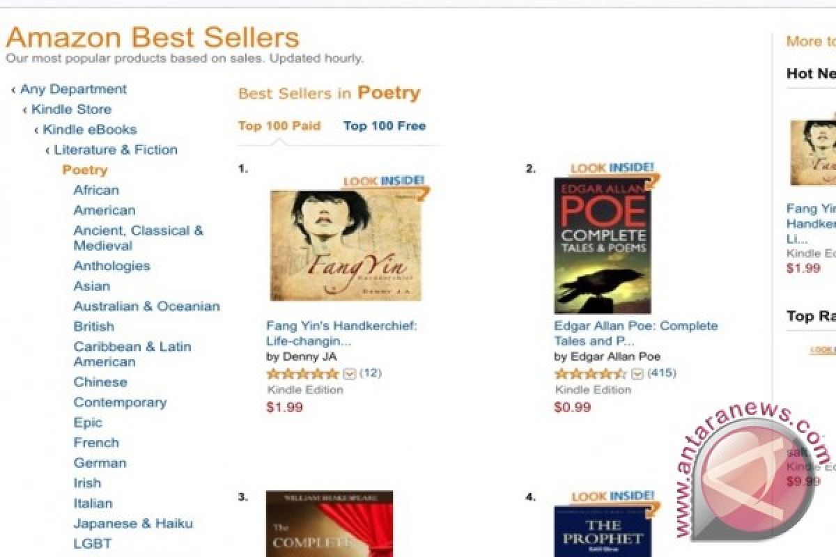 Buku Denny JA "best seller" di laman Amazon