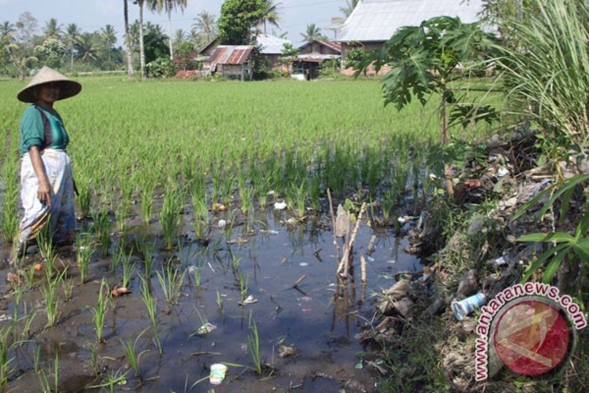 Petani keluhkan pembuangan sampah di saluran irigasi