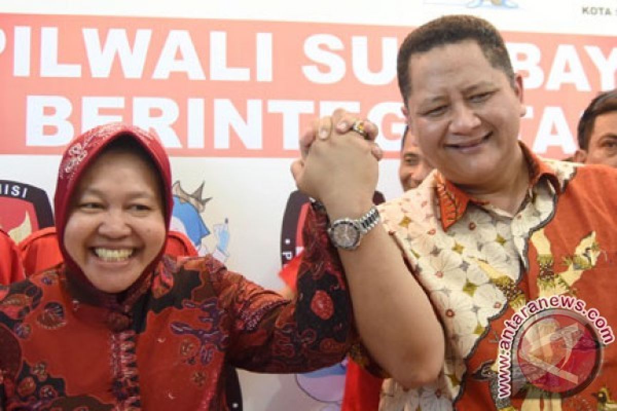 Soekarwo Harap  Abror-Haries Bisa Kalahkan Risma- Whisnu di Pilkada Surabaya