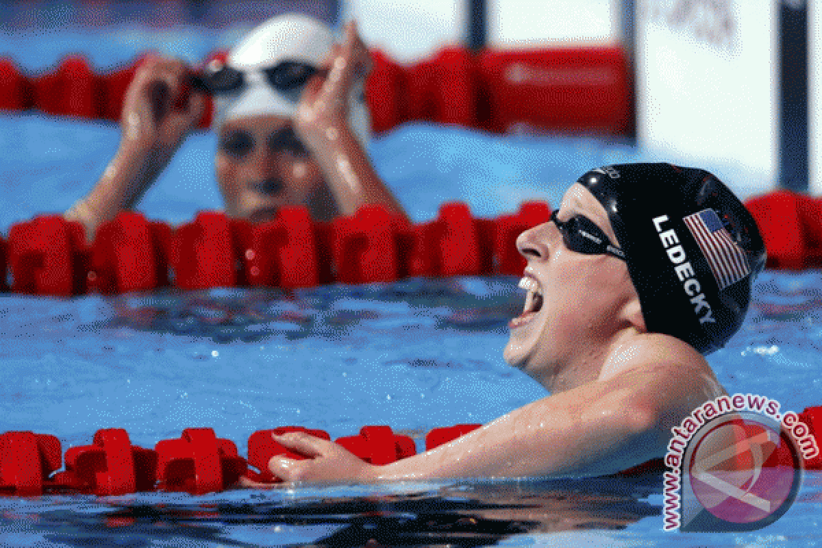 OLIMPIADE 2016 - Ledecky pecahkan rekor renang 400 meter gaya bebas