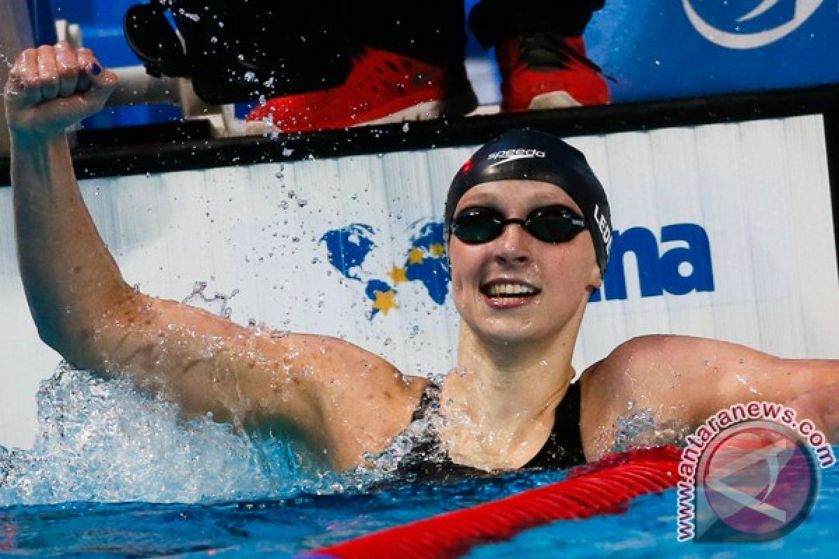 Fantastis, Ledecky sabet emas ketiga lewat 200m gaya bebas