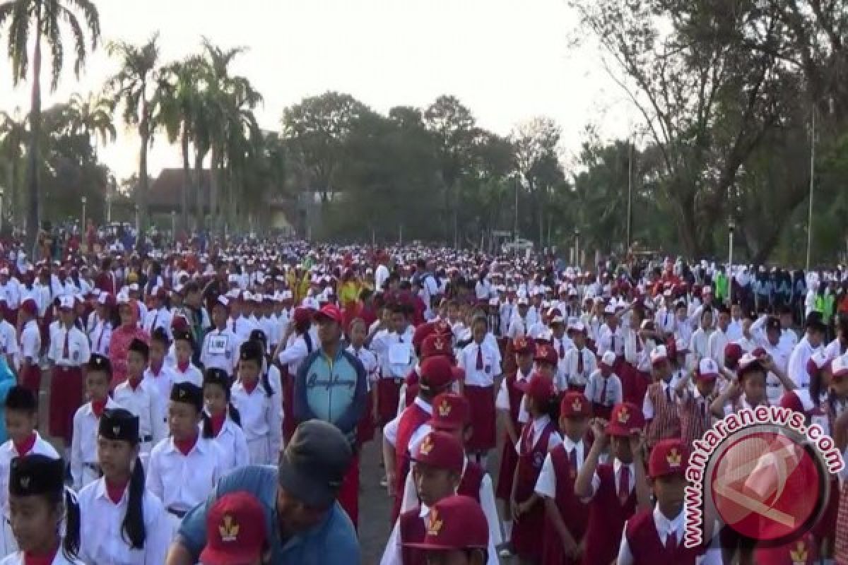 Ribuan pelajar Palembang ikuti gerak jalan kemerdekaan