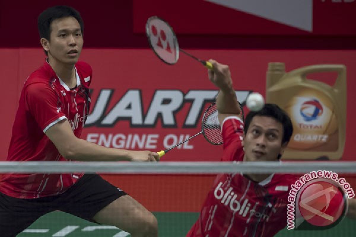 Hendra/Ahsan menang cepat pada awal Thailand Masters