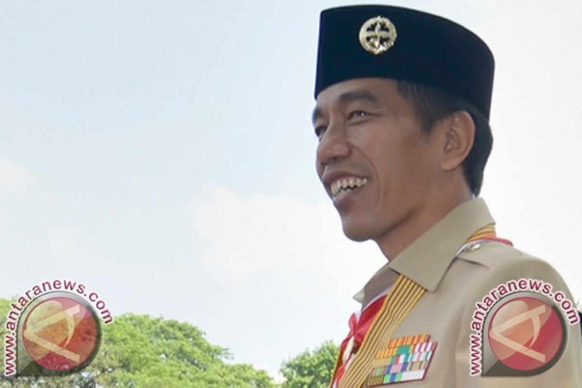 Presiden Jokowi Pembina Upacara Hari Pramuka