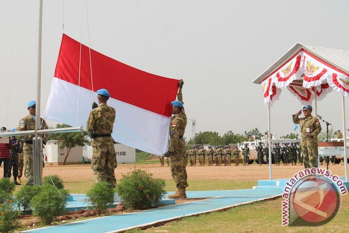 Pasukan TNI di Darfur peringati kemerdekaan Indonesia