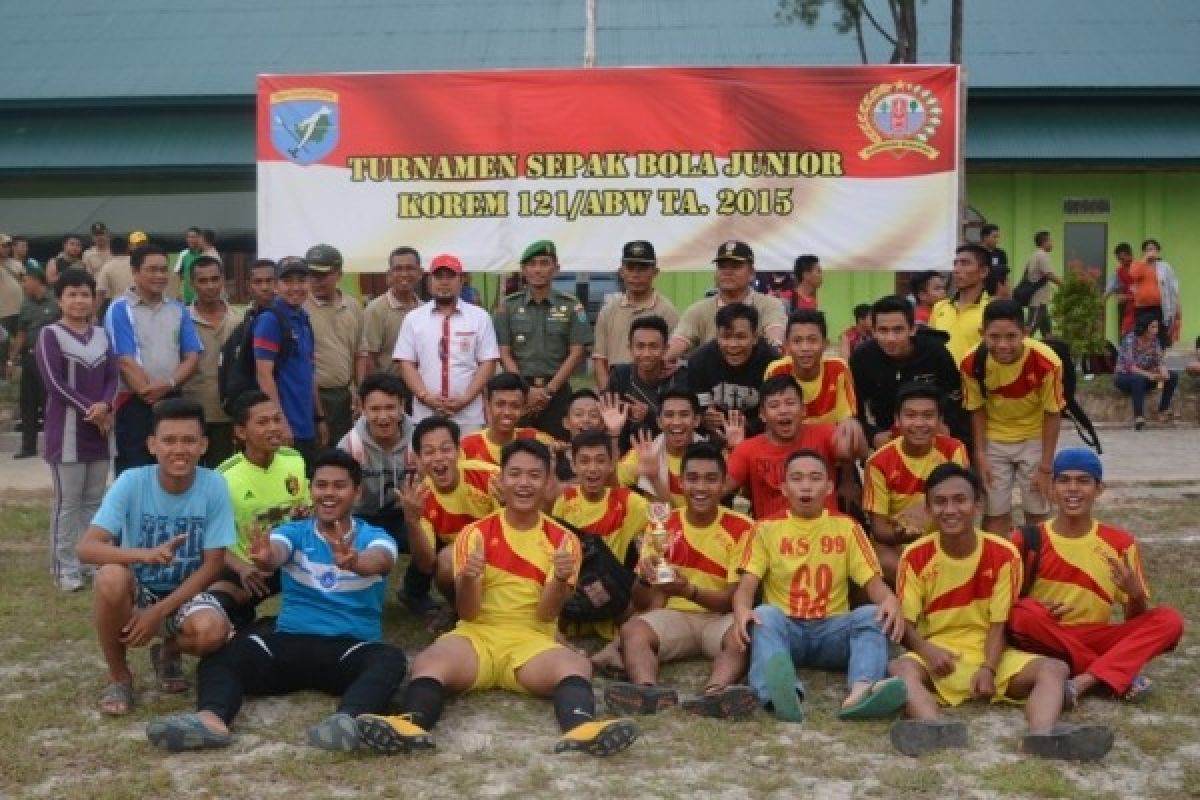 Turnamen Sepak Bola Junior Korem 121/Abw 2015 Berakhir