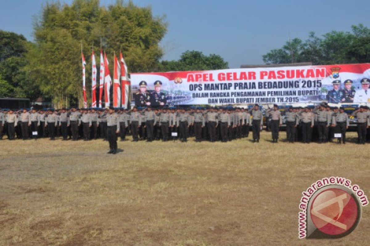 Polres Jember Gelar Pasukan Pengamanan Pilkada