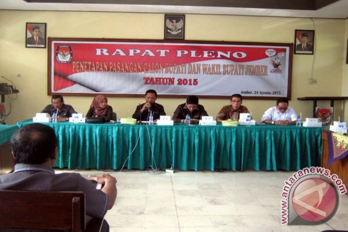 KPU Jember Tetapkan Dua Pasangan Cabup-Cawabup