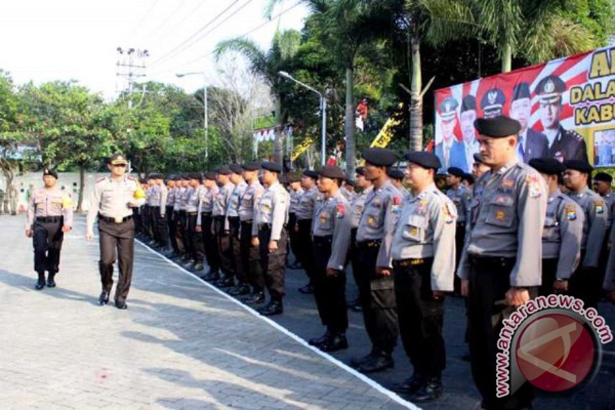 Polres Trenggalek Gelar Pasukan Persiapan Pengamanan Pilkada