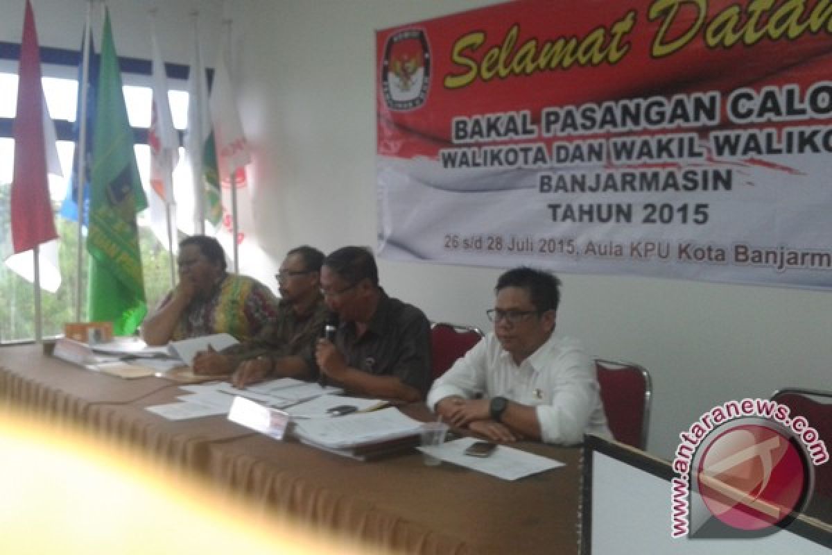 KPU Tetapkan Tiga Pasang Calon Wali Kota Banjarmasin