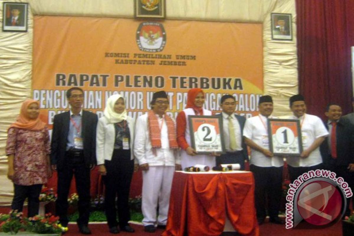 Pengambilan Nomor Undian Cabup-Cawabup Jember Gunakan Koin Rp500