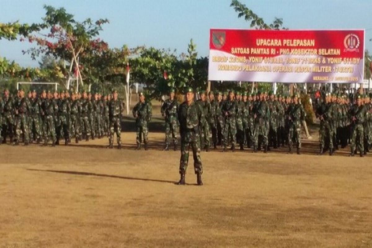 Danrem 174 lepas Satgas Pamtas RI-PNG Kosektor Selatan