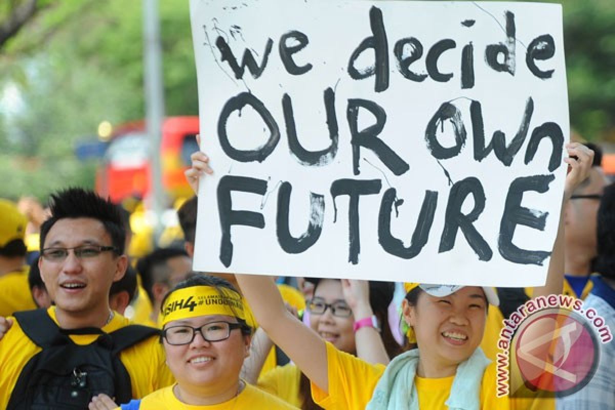 Unjuk rasa Malaysia hadir di dunia maya