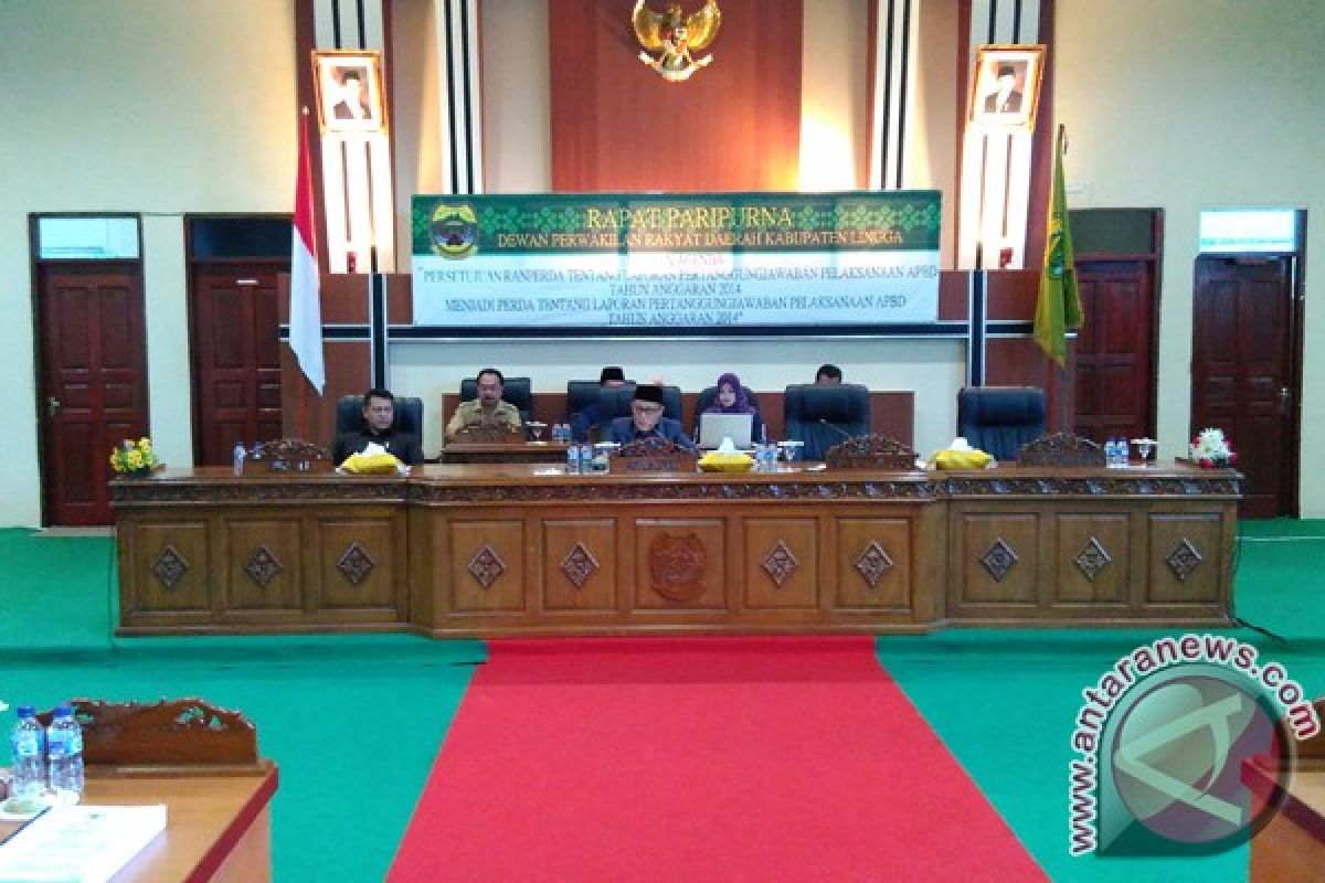 DPRD Lingga Setujui LPP APBD 2014 dengan Catatan