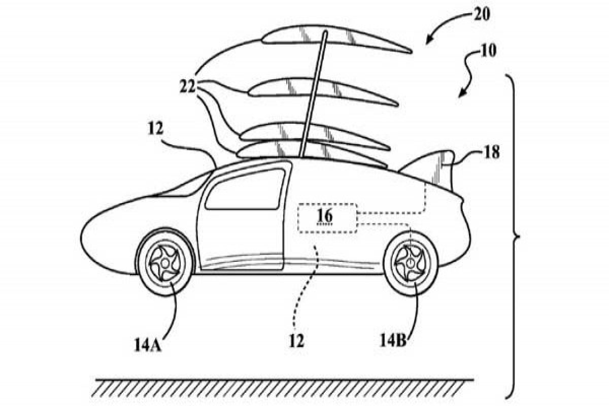 Toyota patenkan sayap untuk mobil terbang