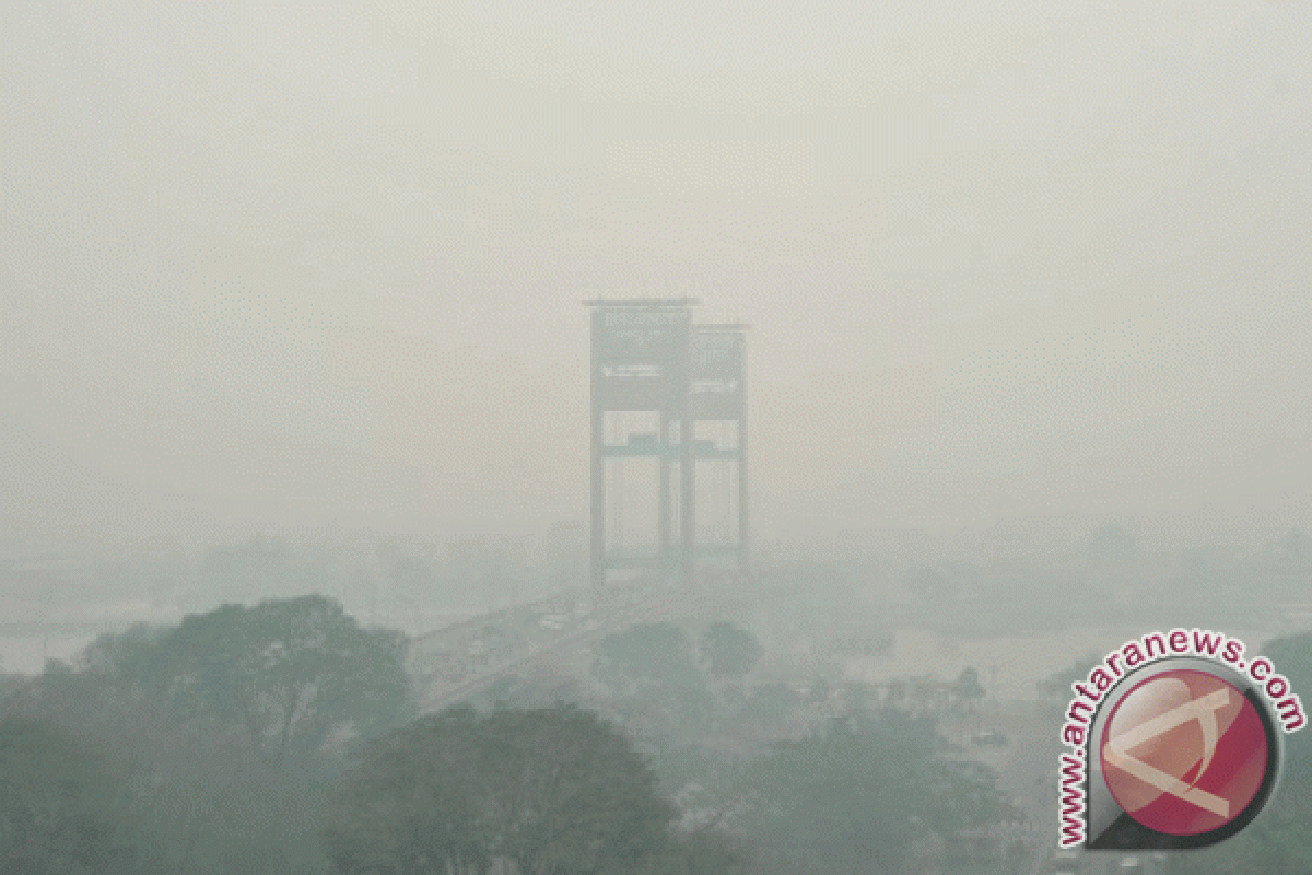 Jarak pandang di Palangka Raya cuma 50 meter