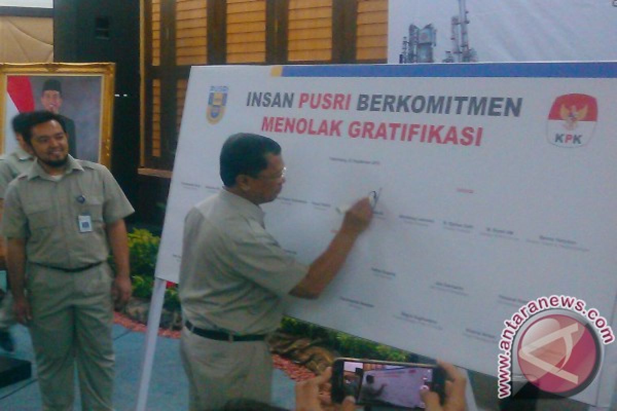 Pejabat PT Pusri berkomitmen tolak gratifikasi 