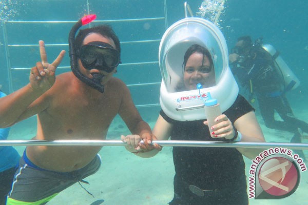 Wisman Nikmati  Panorama Bawah Laut Lembongan