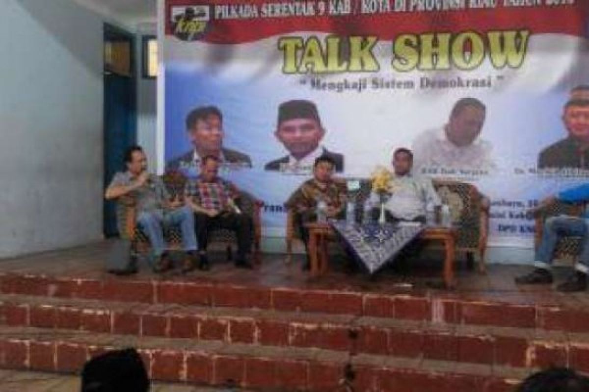 KNPI Riau Taja Talk Show dan Deklarasi Moral Pilkada Serentak