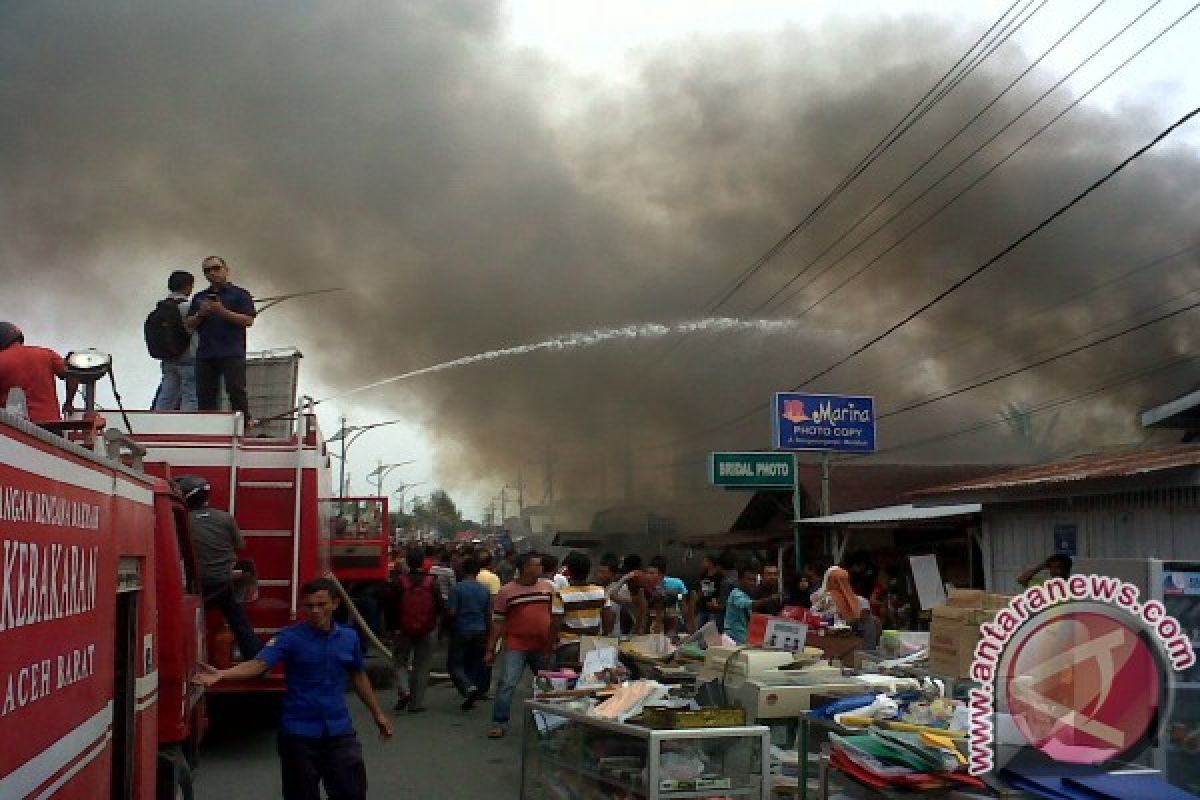 Enam unit rumah warga Blangpidie terbakar