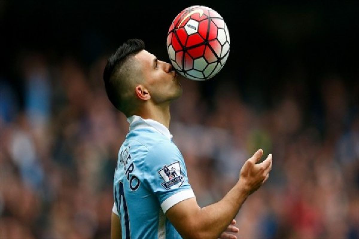 Berkat Aguero Manchester City Menang 2-1 Atas Bristol