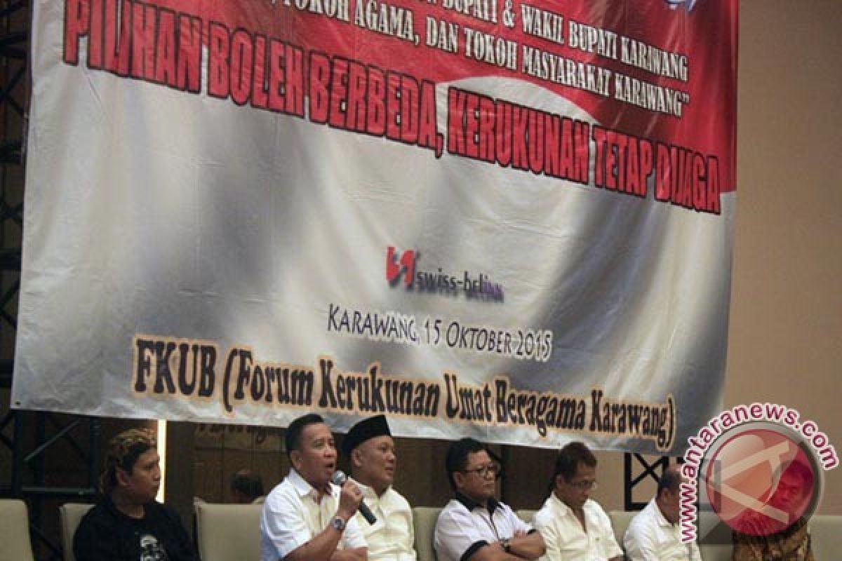 Pasangan Cabup/cawabup Karawang Komitmen Jaga Kerukunan Beragama