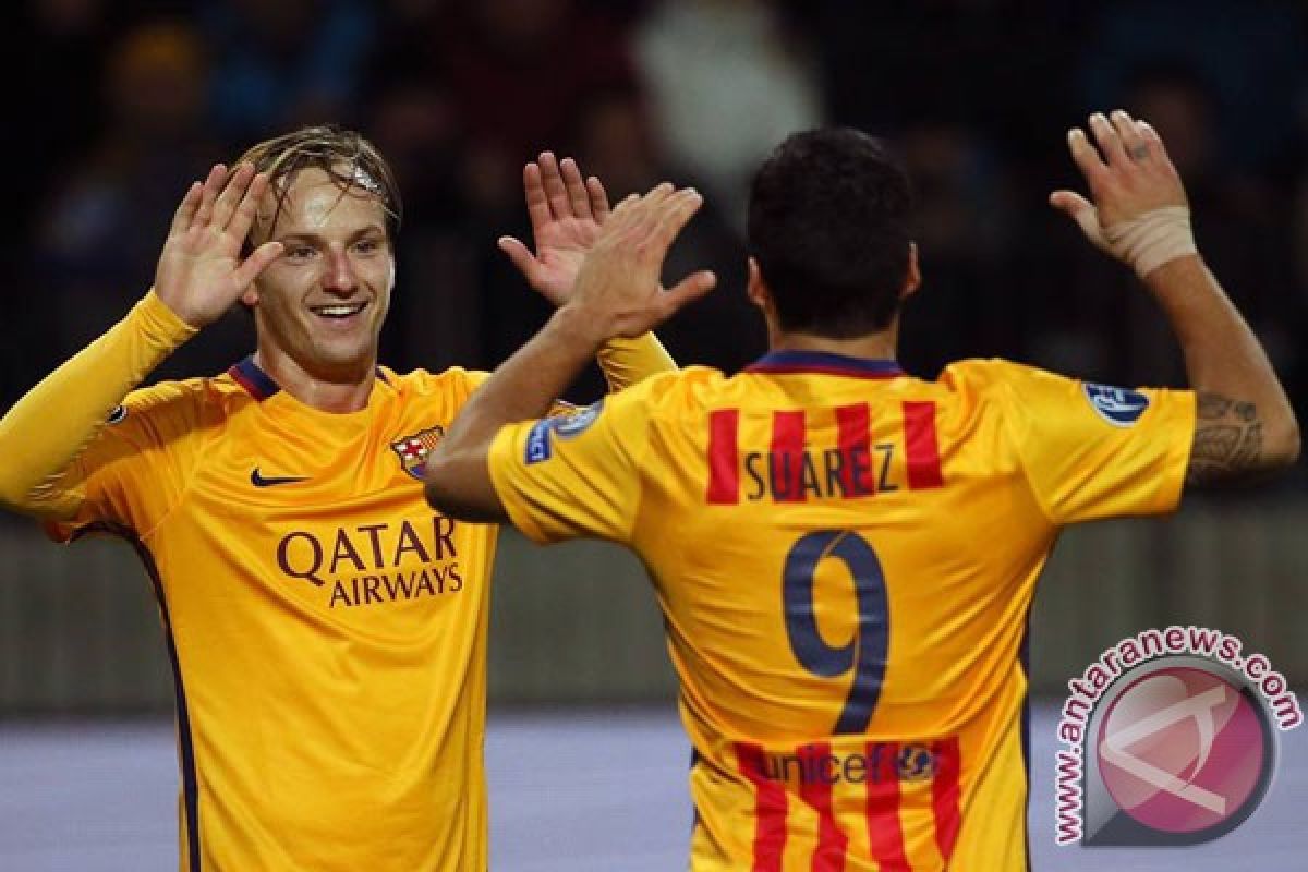 Rakitic cetak dua gol saat Barca kalahkan Bate