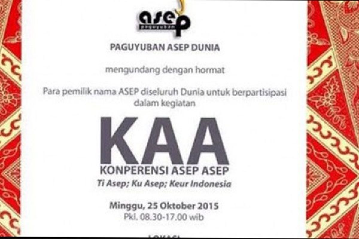 Para pemilik nama Asep gelar "Konperensi Asep-Asep"