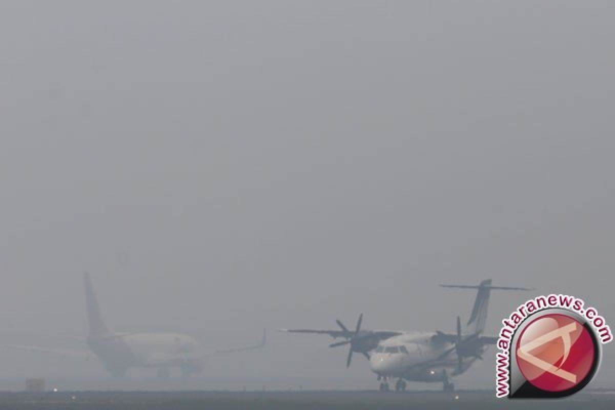 Jarak pandang 800 meter akibat asap, Bandara Pekanbaru dinyatakan belum terganggu