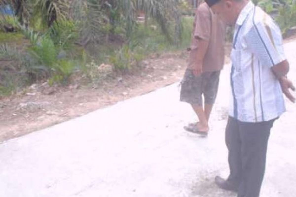 Semenisasi Jalan di Rimba Melintang Tak Sesuai Bestek